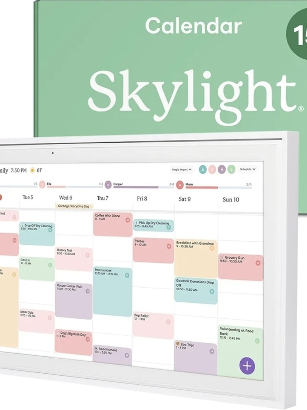 Calendar Tablet - White